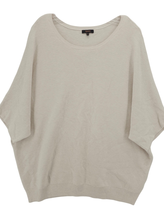 Quince Sweaters - QUINCE Women's Cotton Cashmere Link Stitch Dolman Sweater Heather Bone XL